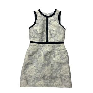 H&M Ivory Floral Sleeveless‎ Dress Fitted Cocktail Party Event Career US 8